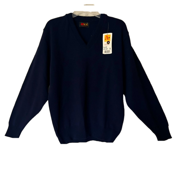 Other - SFKM NWT Men’s Navy Blue V-Neck Pullover Long Sleeve Sweater Size M